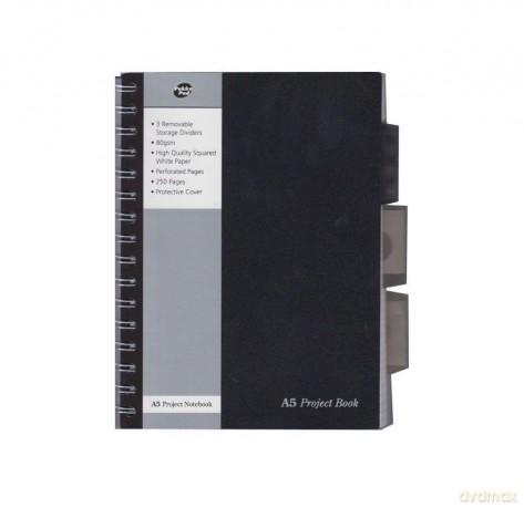 Kołozeszyt Pukka Pads Project Book z serii black A5/ SBPROBAA5/SQ