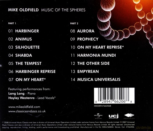 Mike Oldfield: Music Of The Spheres [CD]
