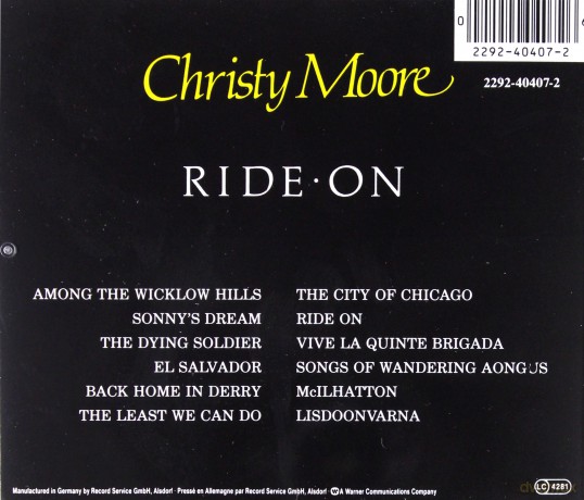 Christy Moore: Ride On [CD]