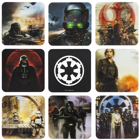 Star Wars Rogue One: Rogue One 3D Zestaw Podstawek (Gwiezdne Wojny)