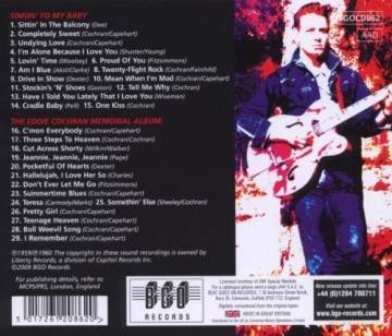 Eddie Cochran: Singin To My Baby/The Memorial Album [CD]