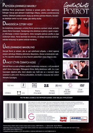 Poirot 02: Przygoda Johnniego Waverly / Dwadzieścia cztery kosy [DVD]