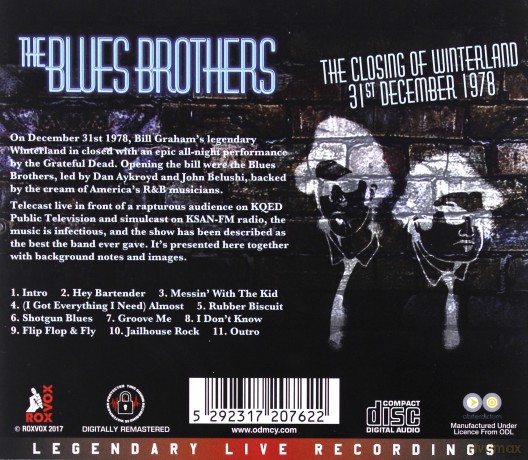 Blues Brothers: The Closing Of Winterland 31st December 1978 [CD]