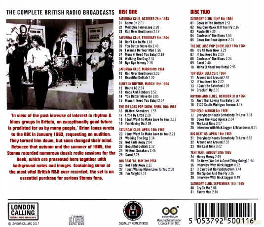 The Rolling Stones: The Complete British Radio Broadcasts 1963 - 1965 [2CD]