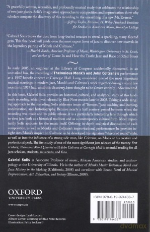 Thelonious Monk Quartet: Thelonious Monk Quartet With John Coltrane At Carnegie Hall [KSIĄŻKA]