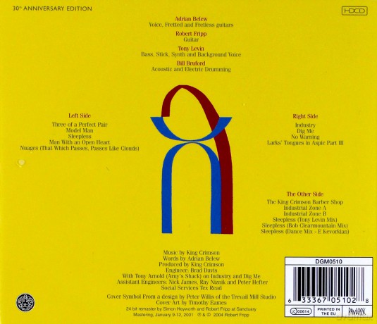 King Crimson: Three Of A Perfect Pair [CD]