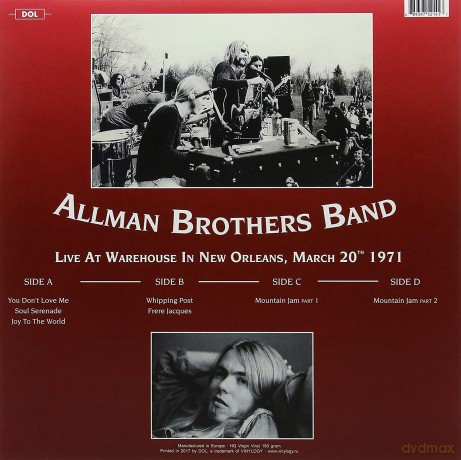 Allman Brothers Band: Warehouse in New Orleans March 20th 1971 [2xWinyl]
