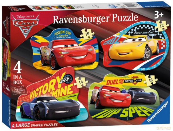 RAVENSBURGER 4w1 Puzzle Podłogowe Auta 3 [PUZZLE]