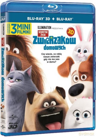 Sekretne życie zwierzaków domowych + Squishy Toy Max [Blu-Ray 3D]+[Blu-Ray]