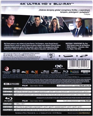 Jason Bourne [Blu-Ray 4K]+[Blu-Ray]