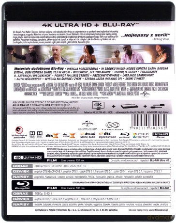 Szybcy i wściekli 7 [Blu-Ray 4K]+[Blu-Ray]