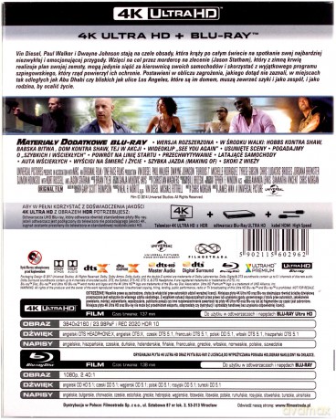 Szybcy i wściekli 7 [Blu-Ray 4K]+[Blu-Ray]