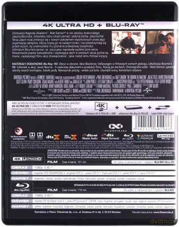 Ultimatum Bourne'a [Blu-Ray 4K]+[Blu-Ray]