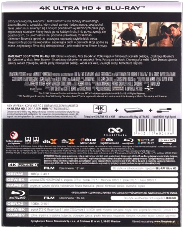Ultimatum Bourne'a [Blu-Ray 4K]+[Blu-Ray]