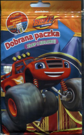 Blaze i megamaszyny Dobrana paczka Złap i koloruj [KSIĄŻKA]