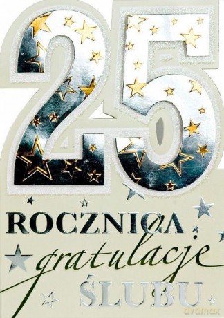 Karnet 25 rocznica ślubu
