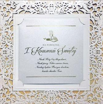 Karnet Pamiątka I Komunii Świętej Premium
