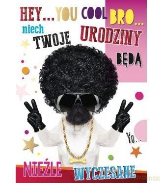 Karnet urodzinowy 3DV-053 piesek z afro