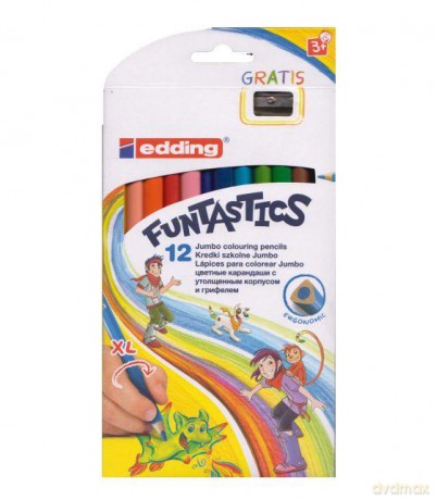 Kredki 12 kolorów Funtastics Jumbo