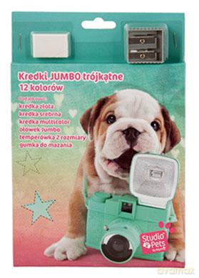 Kredki 12 kolorów Jumbo trójkątne