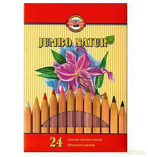 Kredki 24 kolory Jumbo Natur