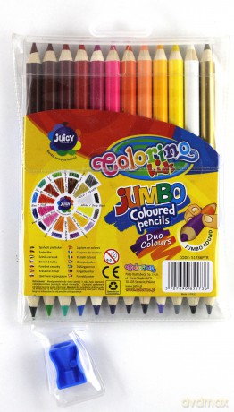 Kredki 24 kolory z temperówką Jumbo