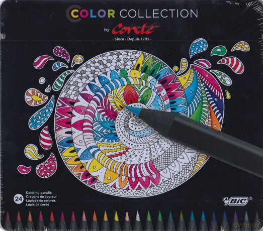 Kredki Conte Metalowe Color Collection 24 kolory