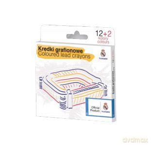Kredki grafionowe 12 + 2 kolory gratis Real Madrid Color 2
