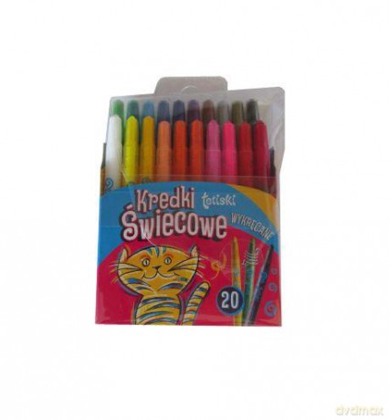 Kredki świecowe wykręcane 24 kolory Tetiski