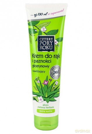 Krem do rąk i paznokci glicerynowy nawilżający 130 ml Aloes zielona herbata