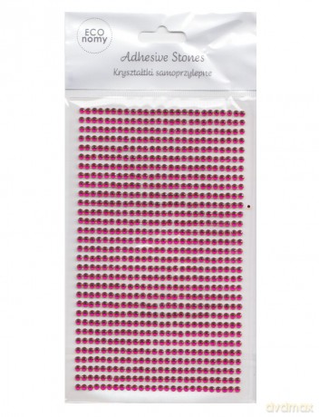 Kryształki samoprzylepne 3 mm Fuchsia