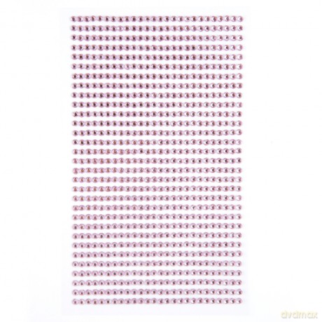 Kryształki samoprzylepne 3 mm Light pink