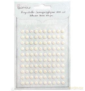 Kryształki samoprzylepne Ivory 100 sztuk