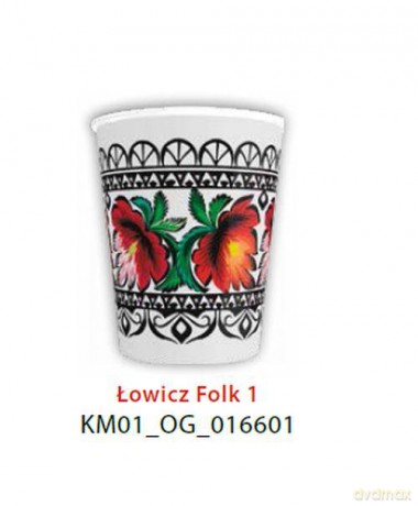 Kubeczki papierowe KM 016601 Łowicz Folk 1