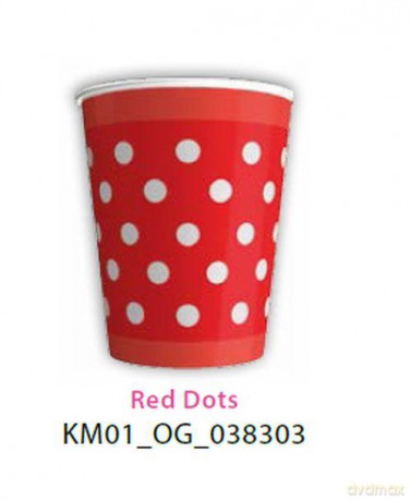 Kubeczki papierowe KM 038303 Red Dots