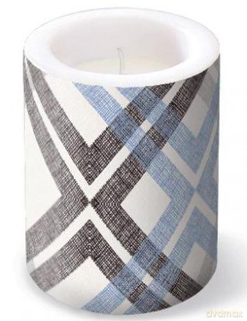 Lampion duży - Stylish Check blue
