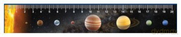 Linijka 3D 20 cm - planety
