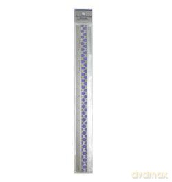 Linijka aluminiowa 30 cm Kropki fioletowa