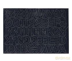 Litery samoprzylepne 3 cm czarne