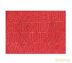 Litery samoprzylepne 4 cm czerwone