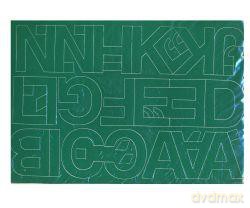Litery samoprzylepne 5 cm zielone