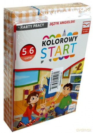 Mały elementarz Roczne przygotowanie przedszkolne BOX + język angielski Kolorowy start Edukacja przedszkolna [KSIĄŻKA]