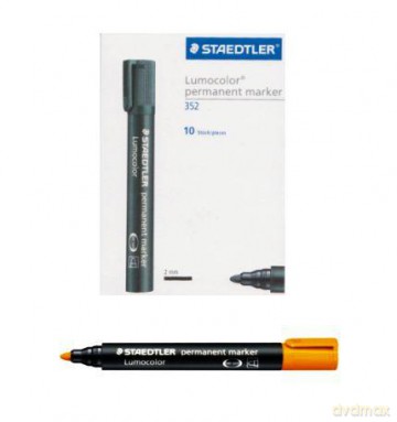 Marker permanentny Lumocolor z okrągłą końcówką pomarańczowy