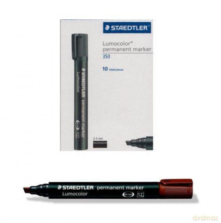 Marker permanentny Lumocolor ze ściętą końcówką brązowy