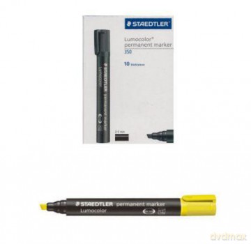Marker permanentny Lumocolor ze ściętą końcówką żółty