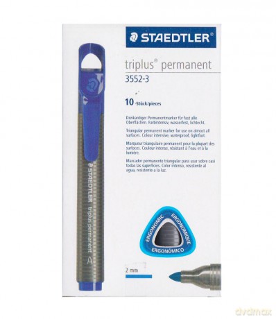 Marker permanentny Triplus z okrągłą końcówką 3552-3 niebieski