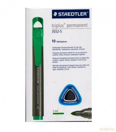 Marker permanentny Triplus z okrągłą końcówką 3552-5 zielony