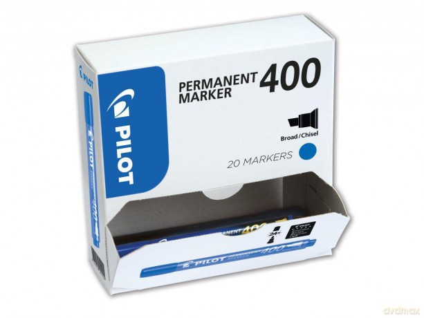 Marker permanentny ze ściętą końcówką SCA-400-L niebieski