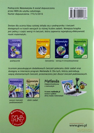 Matematyka z plusem Szkoła podstawowa klasa 6 ćwiczenia cz.3/3 wersja A Liczby i wyrażenia algebraiczne cz.2 [KSIĄŻKA]
