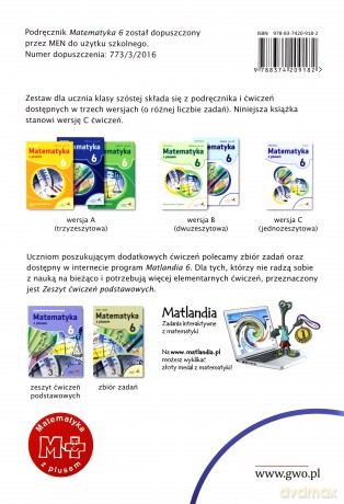 Matematyka z plusem Szkoła podstawowa klasa 6 ćwiczenia wersja C [KSIĄŻKA]